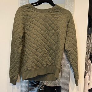 NWOT Boxercraft Quilted Green Crew Neck Sweater